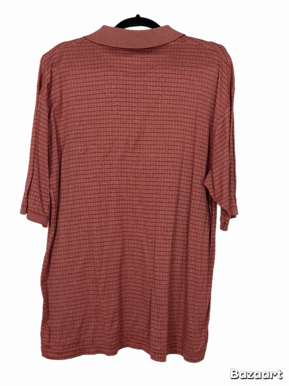 Preswick & Moore Golf Polo Men’s Large Red Striped Short Sleeve Casual Classic - Picture 3 of 5